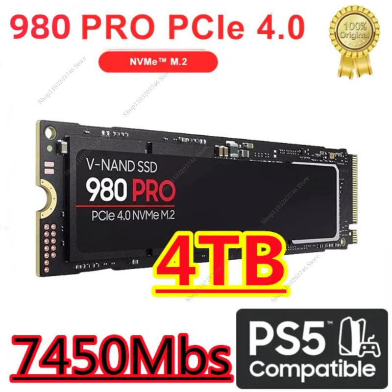 SSD M2 Nvme M.2 2280 PCIe 4.0 X4 980 PRO, 1TB, 2TB, 4TB  ָ Ʈ ̺, HDD ϵ ũ, PS5 ũž PC,